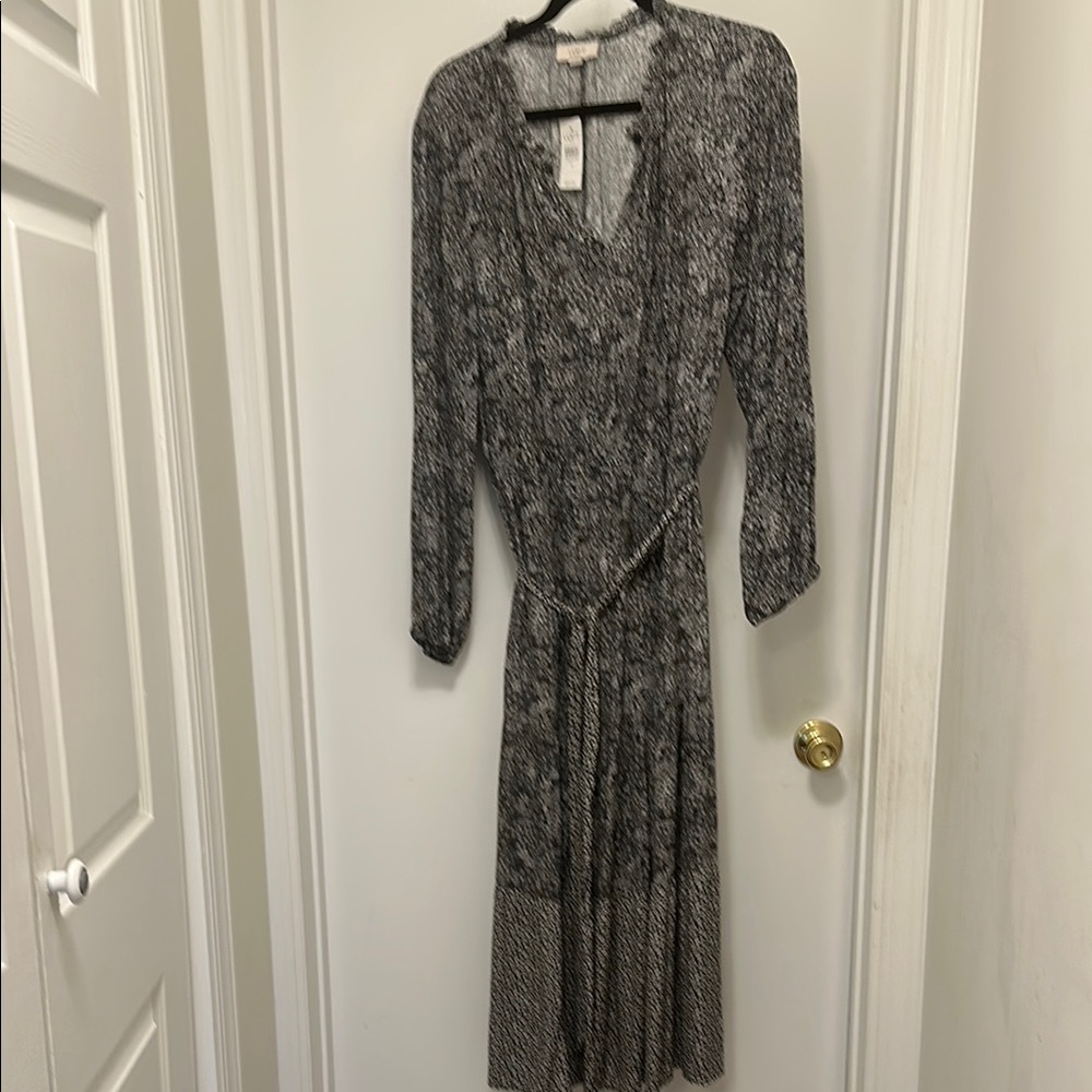NWT LOFT Black & White Maxi dress